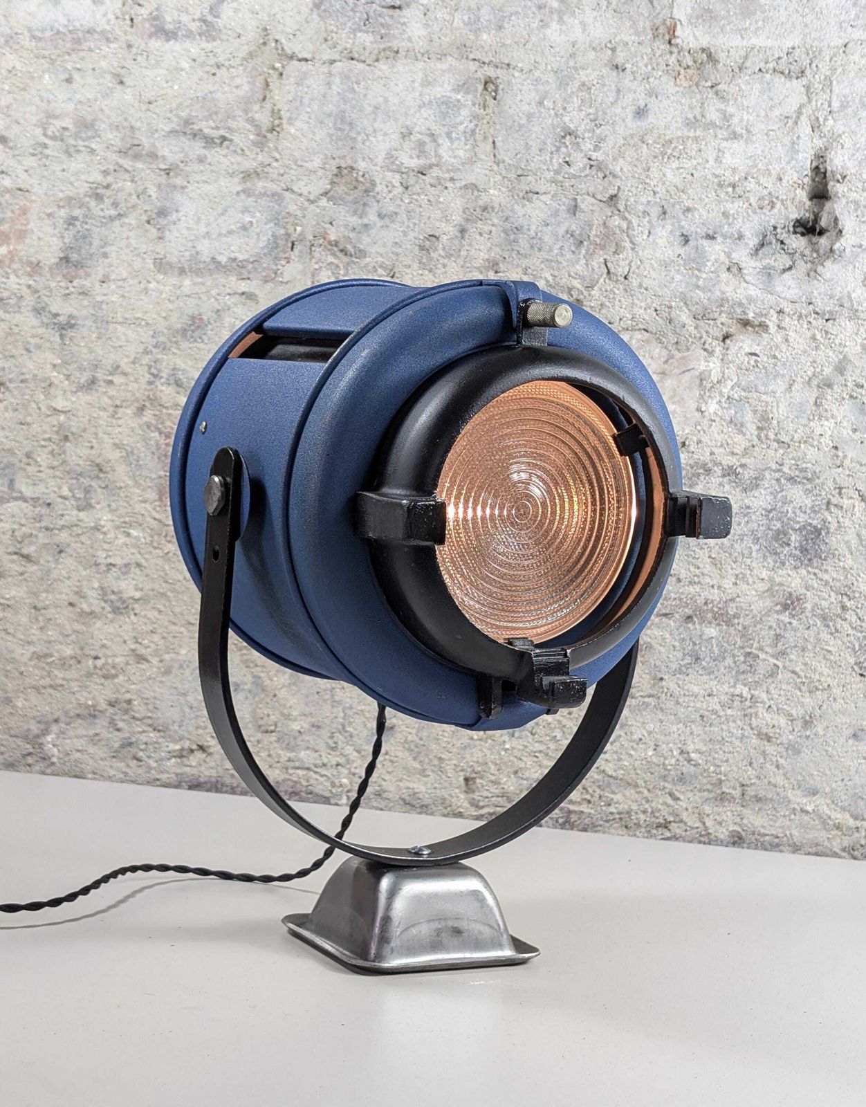 Vintage Industrial Stage Lamp 1980s Furse Spotlight Blue Theatre Light Desk Lamp E27 Pat Tested Loft Lighting photo 160.0