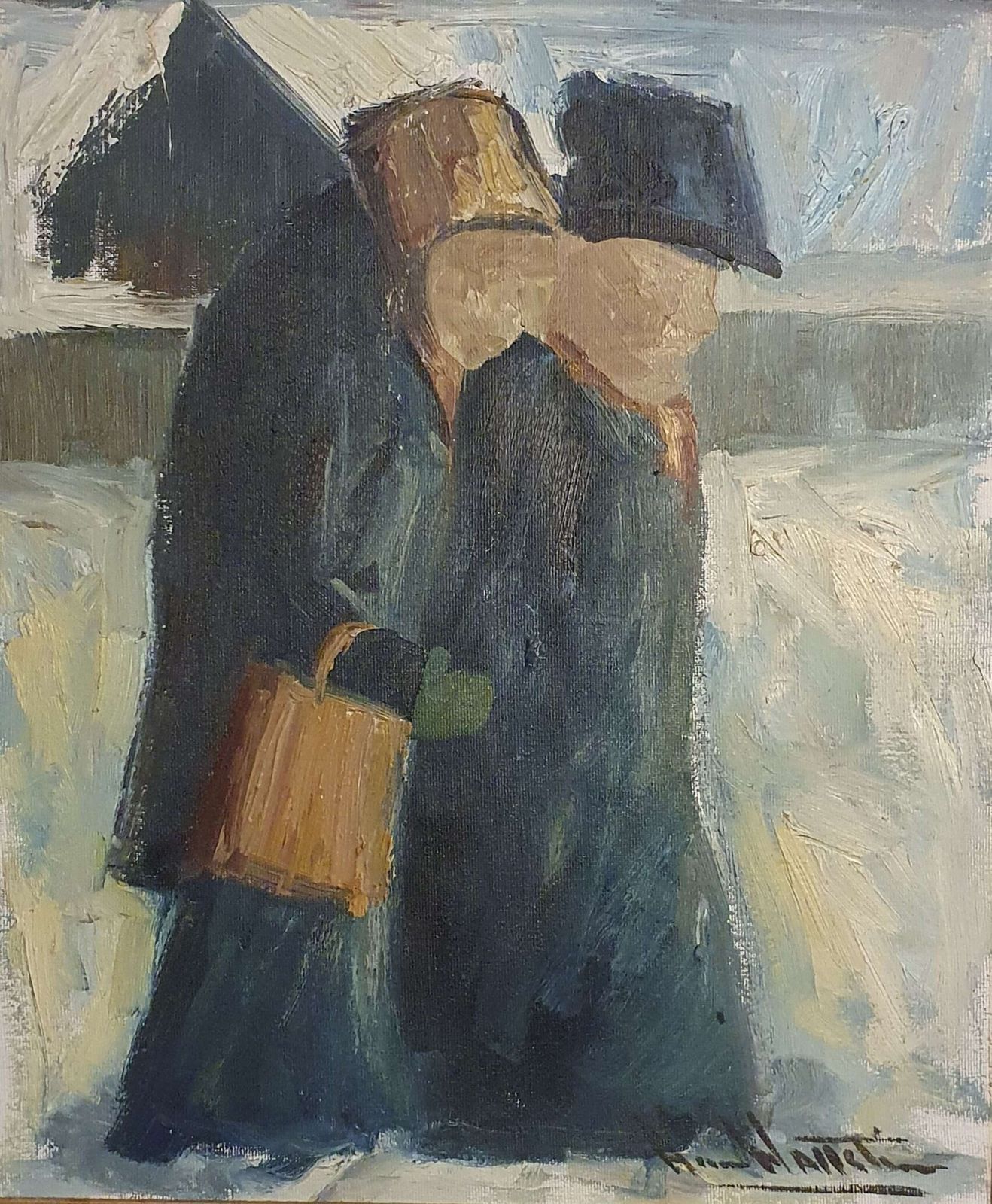 A Mid 20thc Framed Oil On Canvas By Arne Wallsten, Sweden. {B.1932} photo for sale