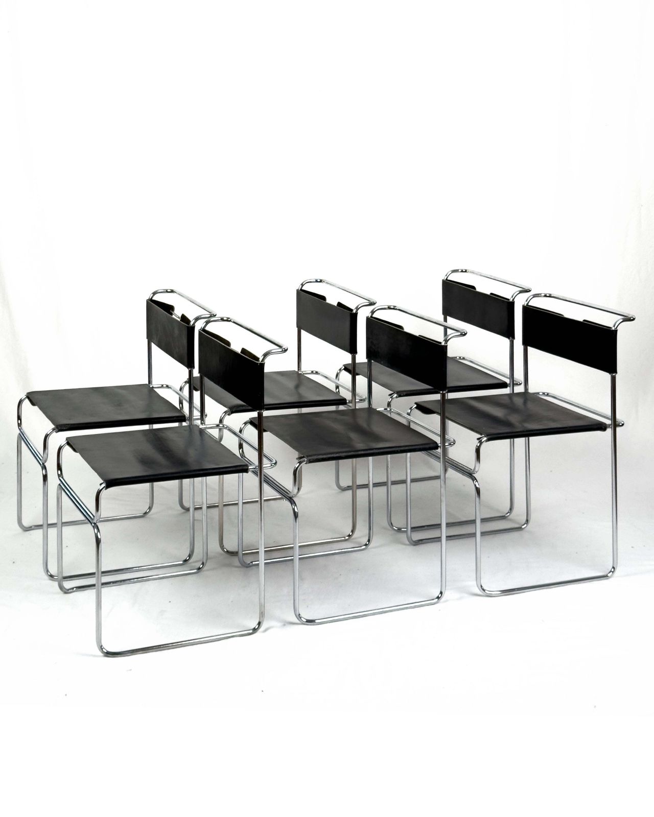 photo vinterior Set Of 6 Vintage Libellula Chairs By Giovanni Carini For Planula