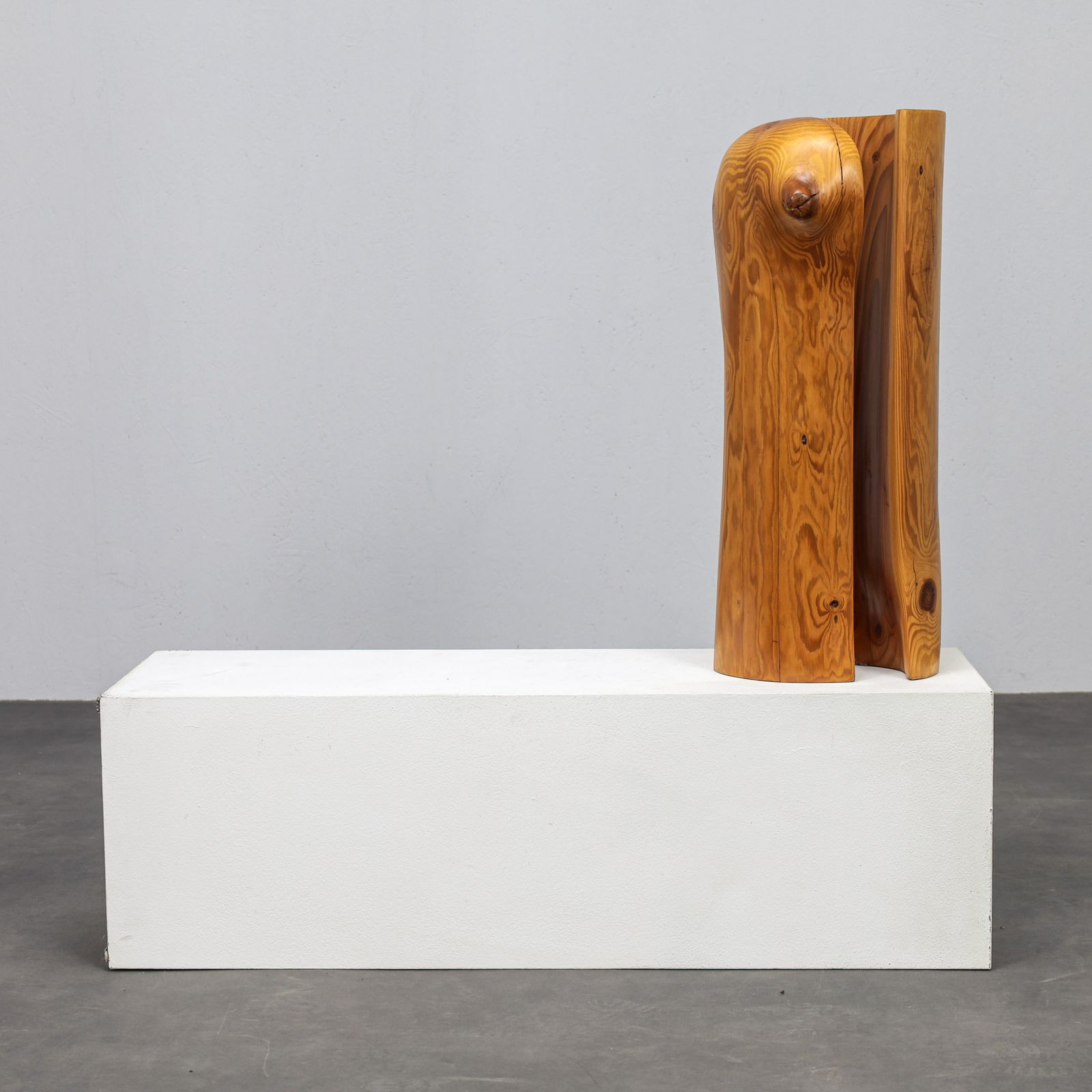 Pair Of Pinewood Sculptures By Ineke Van Zuuren, 1970s photo for sale