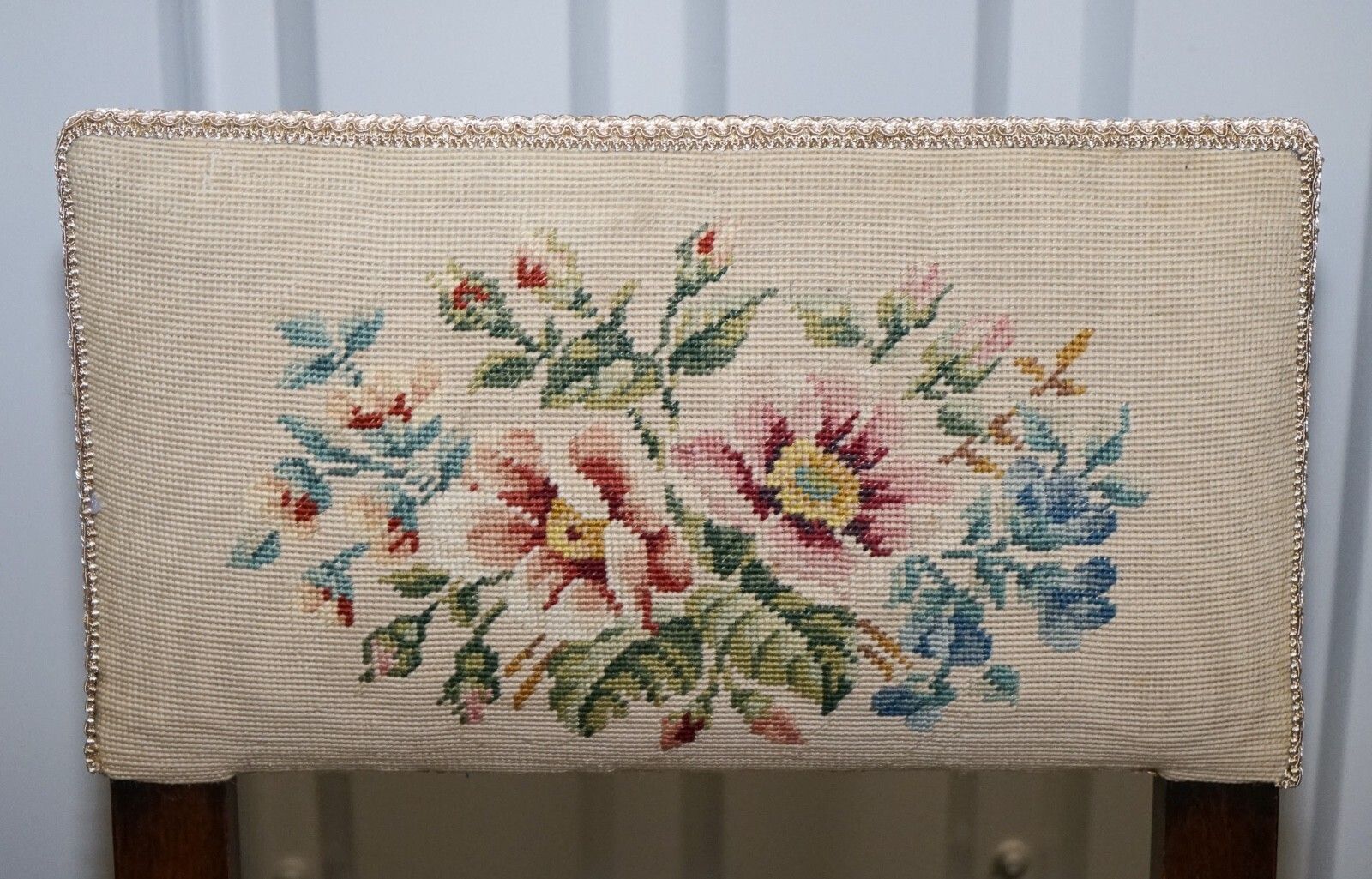 photo buy English Victorian Set Of Six Original Floral Tapestry Upholstery Dinning Chairs