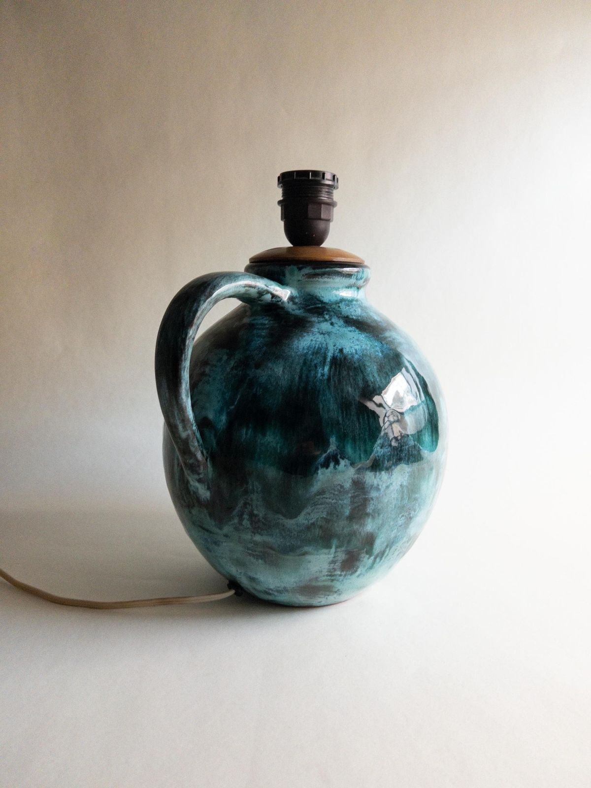 Gustav Spörri Ceramic Table Lamp Base, Swiss Mid Century Pottery photo 488.0