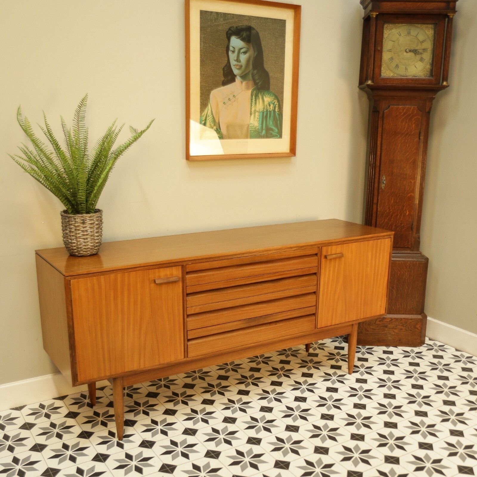 White And Newton Teak Mid Century Sideboard photo Furniture