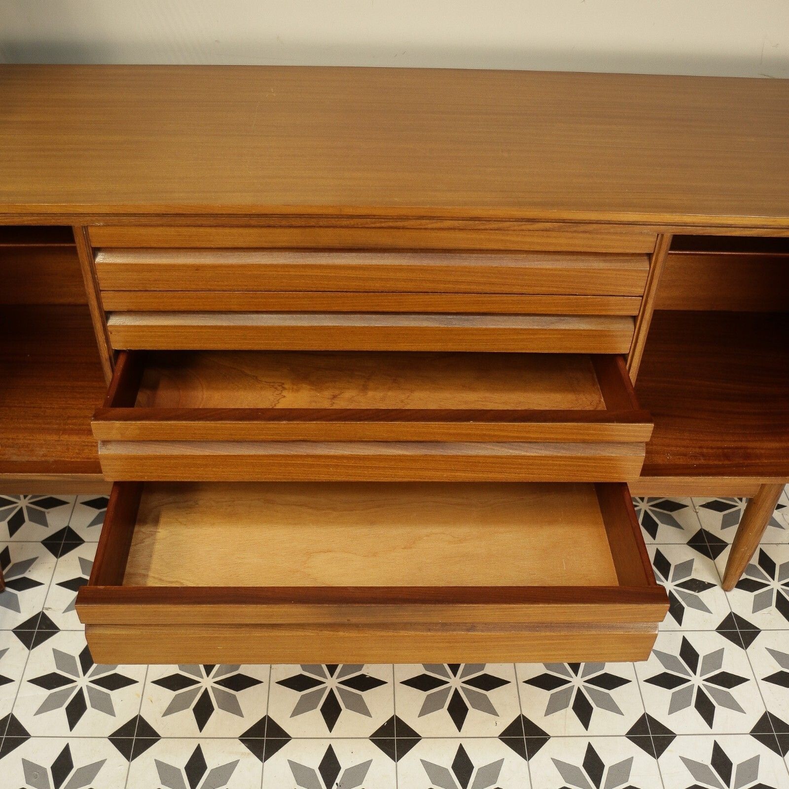 Furniture White And Newton Teak Mid Century Sideboard photo