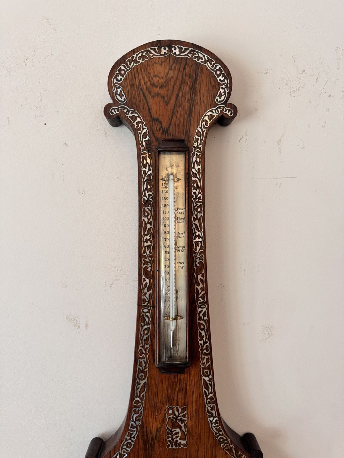 Fantastic Quality 19th Century Mahogany Mother Of Pearl Inlaid Barometer photo Home Decor