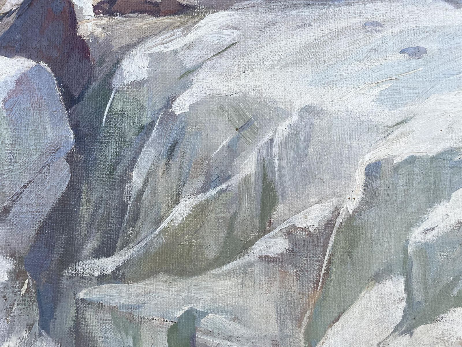 Mont Blanc – Oil Painting On Panel – Karl Böttner, 1939 photo Art