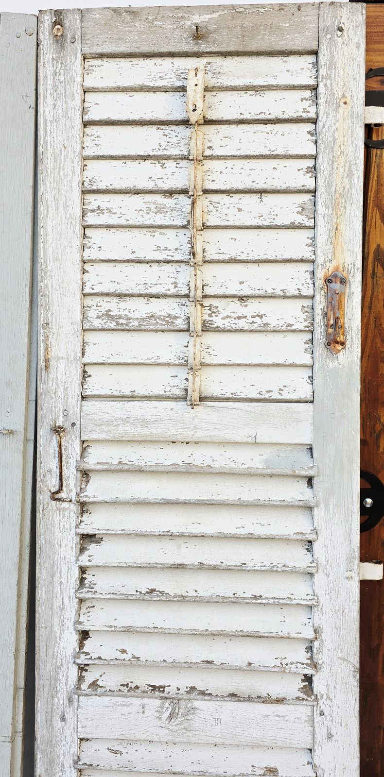 A Pair Of Tall Antique French Louvred Shutters photo furniture