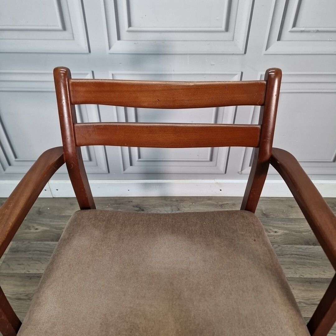Retro Desk Arm Chair Vintage Mid Century Danish Style Dining Office Seat 1970s photo buy