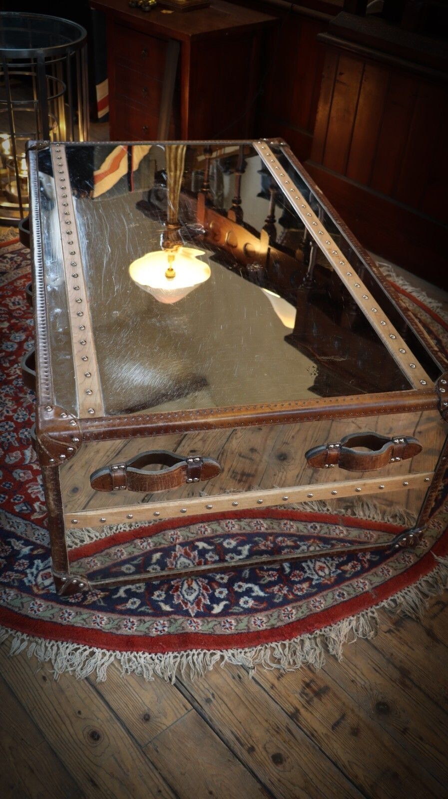 Stunning Timothy Oulton Stoneyhurst Large Coffee Table Shiny Steel photo vinterior