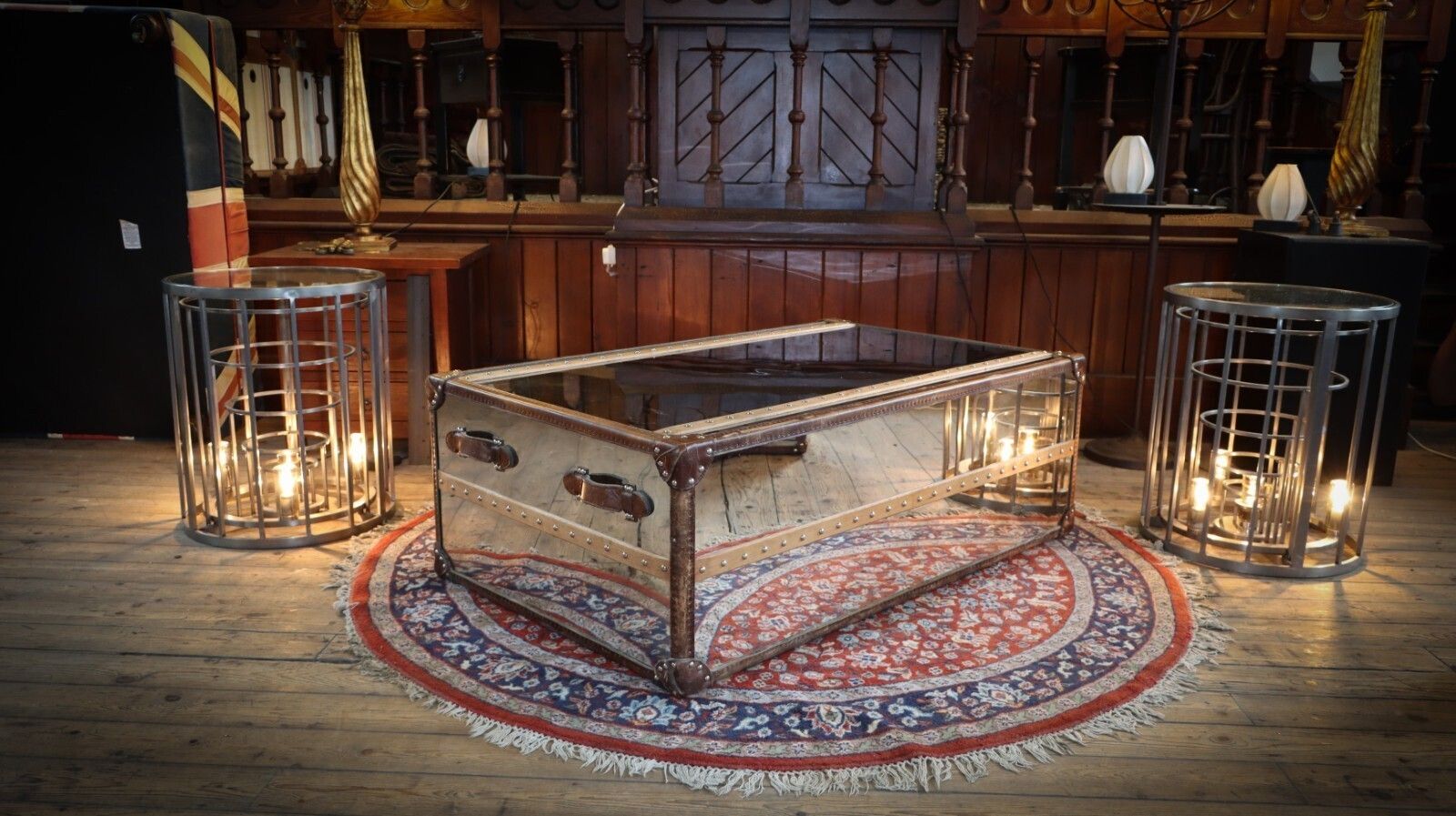 photo for sale Stunning Timothy Oulton Stoneyhurst Large Coffee Table Shiny Steel