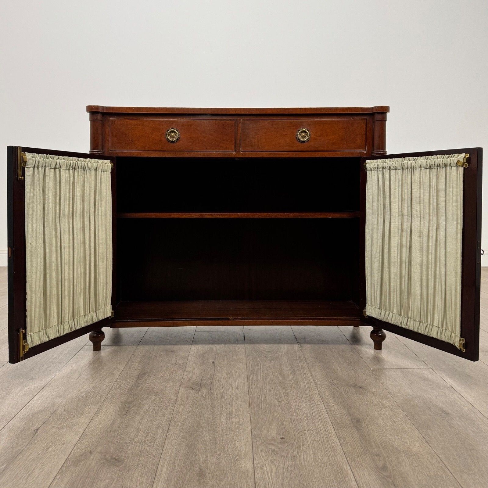 Antique 19th Century Regency Style Cupboard In Mahogany ( Af 5438 ) photo furniture