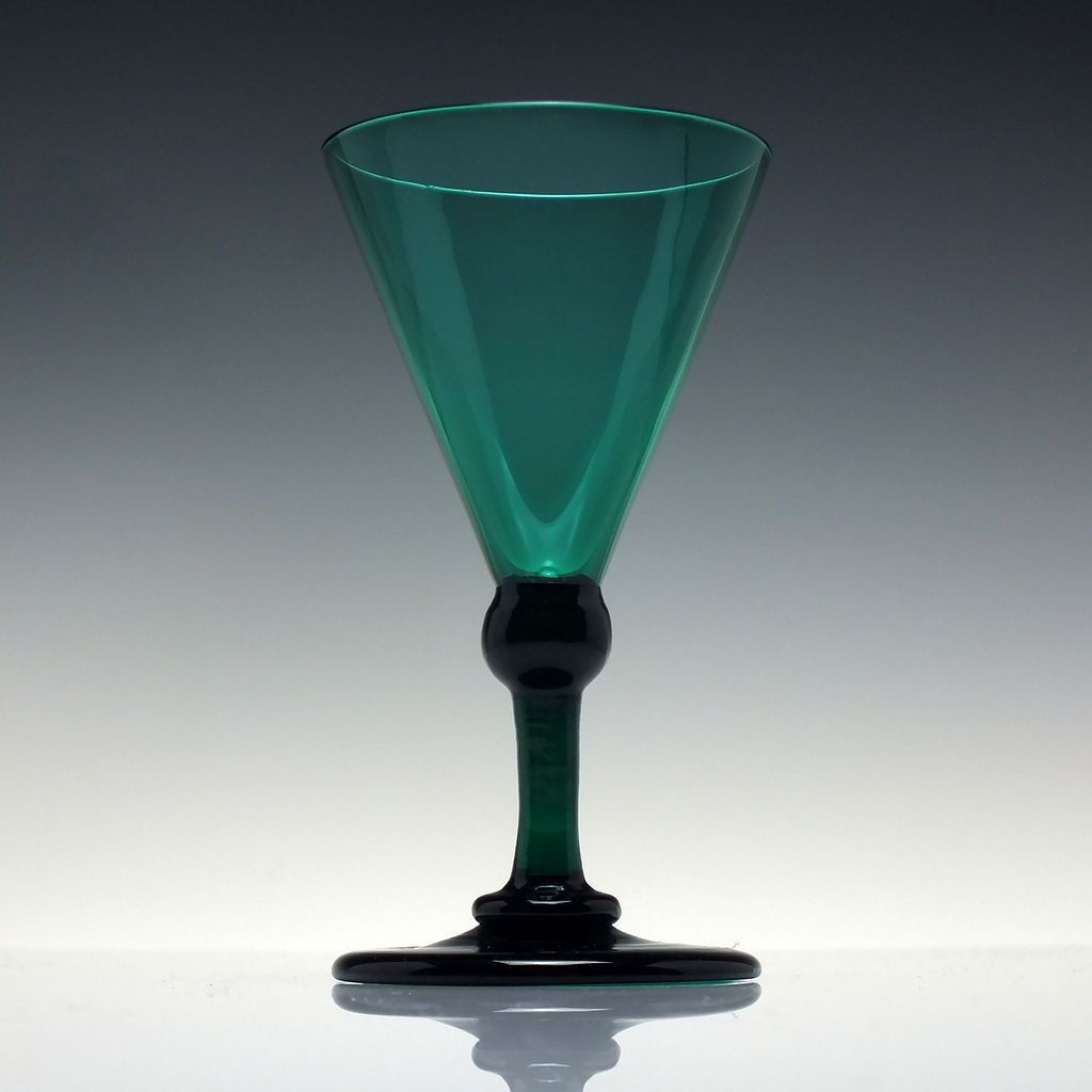 Regency Georgian Green Wine Glass C1820 photo for sale