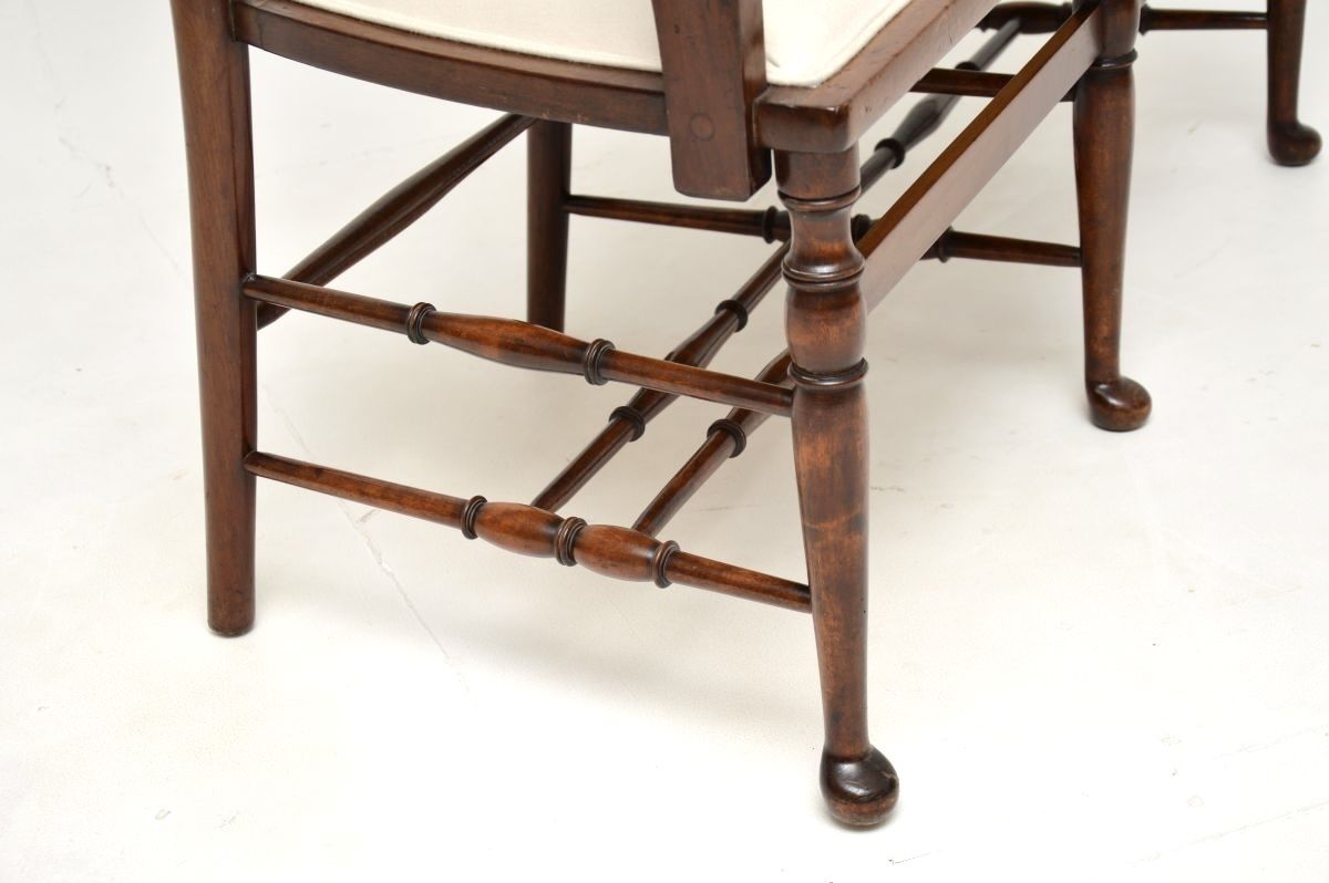 photo furniture Antique Mahogany Ladderback Settee