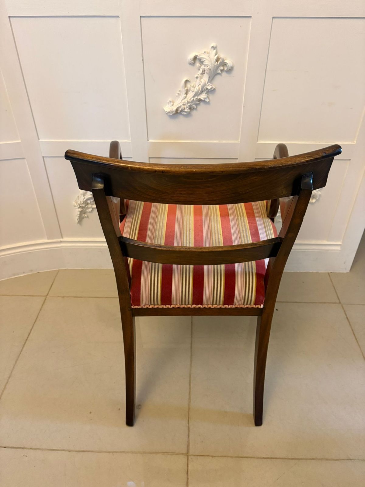 Antique Mahogany Dining Chairs Set Of Eight Including Two Carvers Scroll Arms photo vinterior