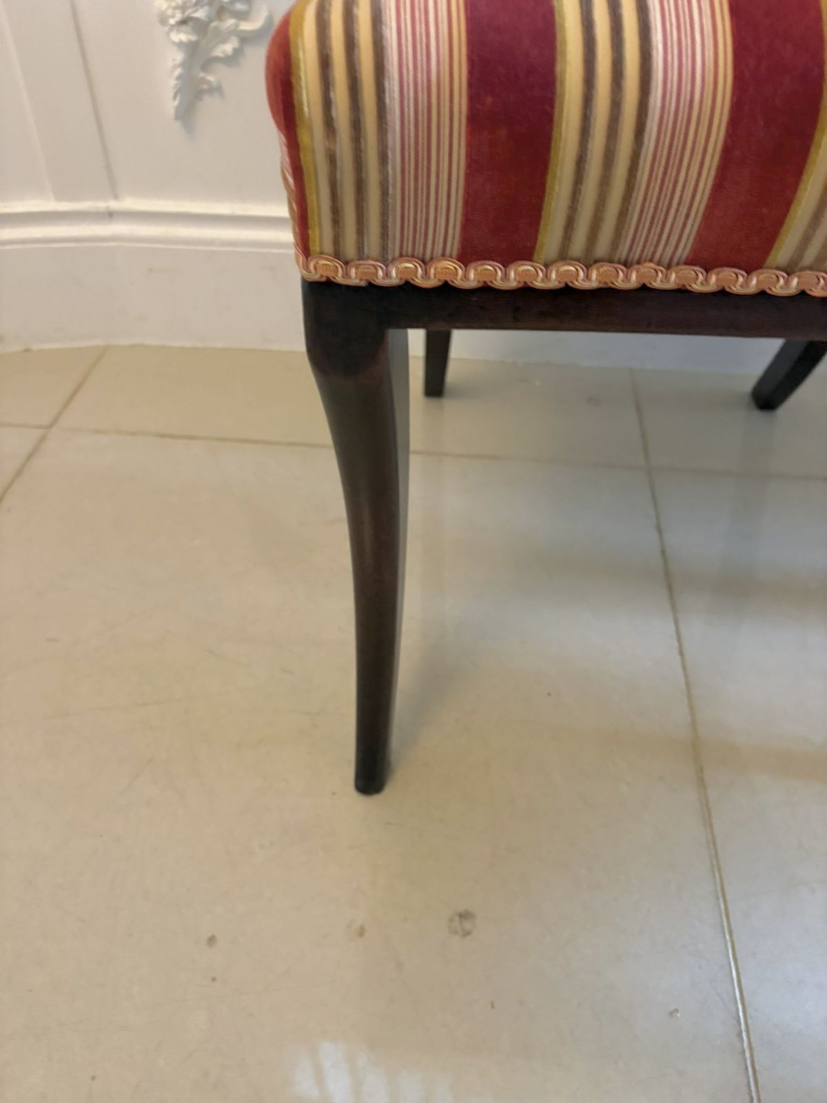 photo for sale Antique Mahogany Dining Chairs Set Of Eight Including Two Carvers Scroll Arms