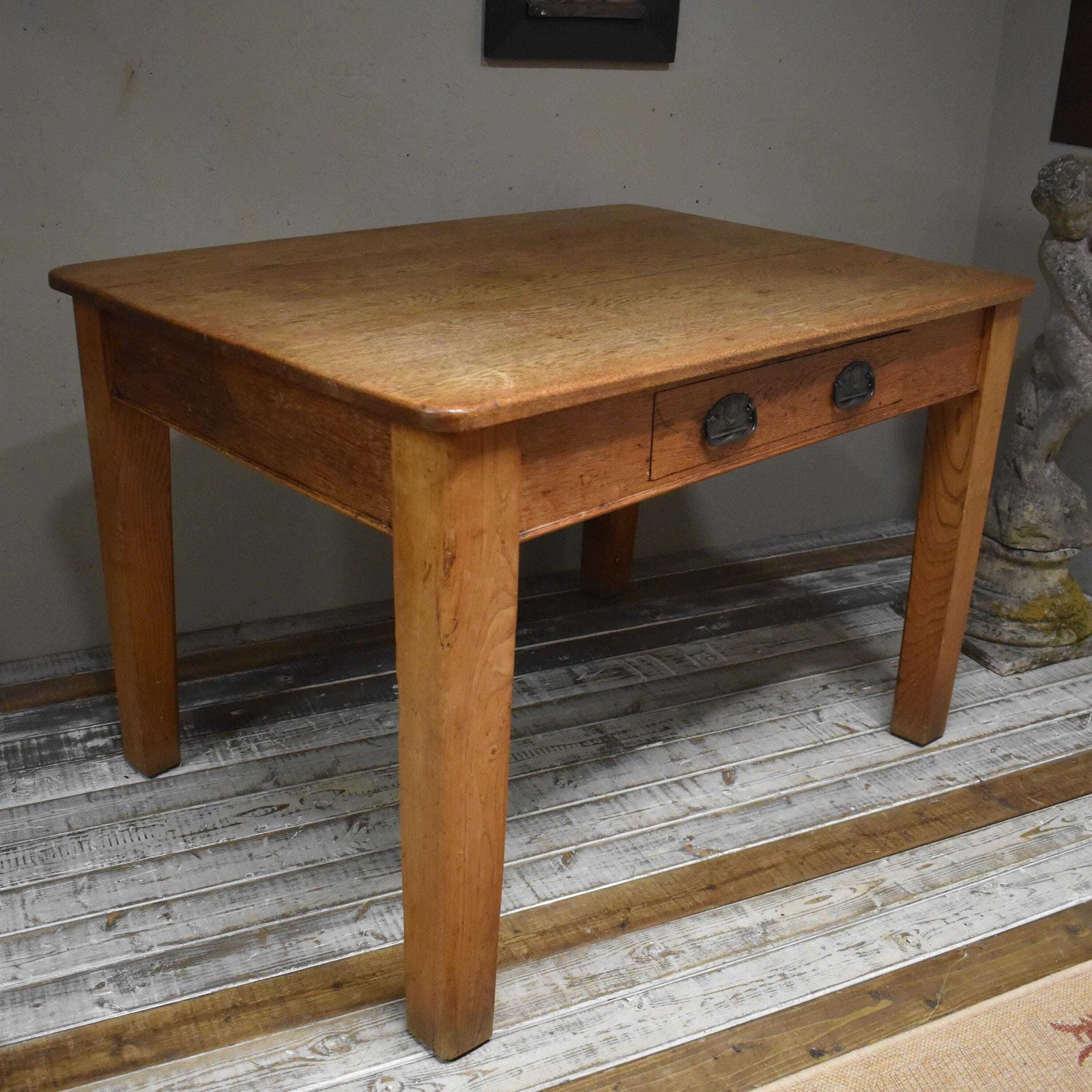 photo for sale Vintage Oak Bakers Prep Kitchen Scullery Dining Table