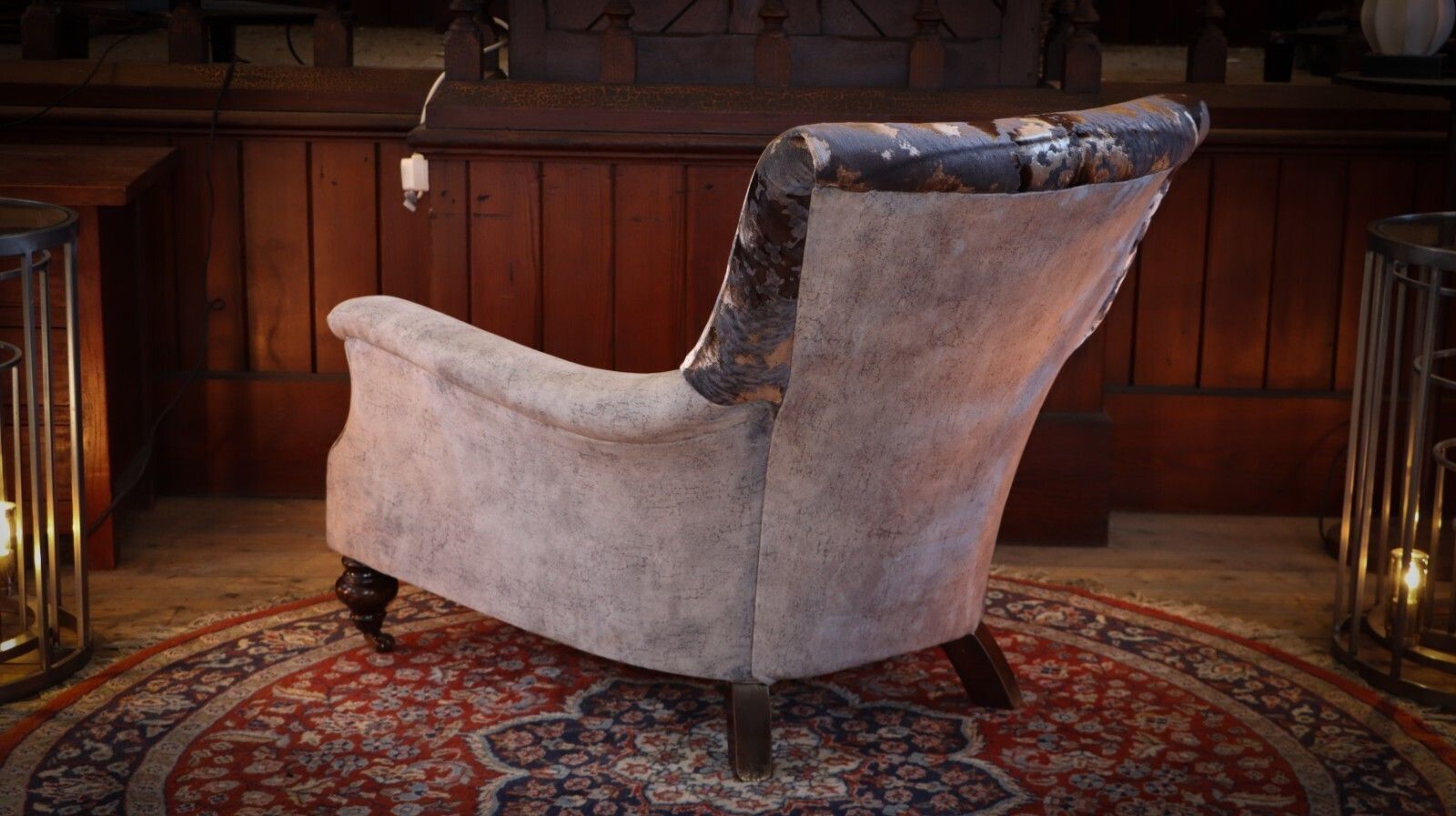 photo vinterior Stunning John Sankey Slipper Armchair Cosmos Velvet Dark Grey Club £5500