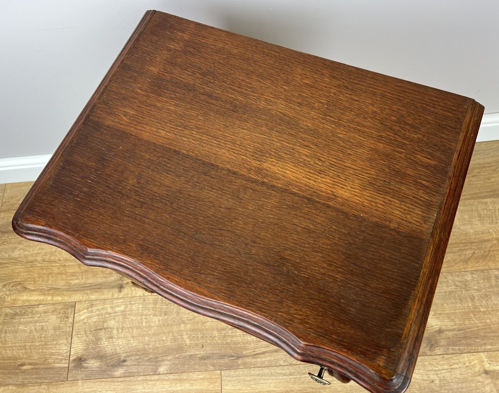 photo furniture Pair Of Bedside Tables Vintage French Louis Oak Nightstands Cabinets