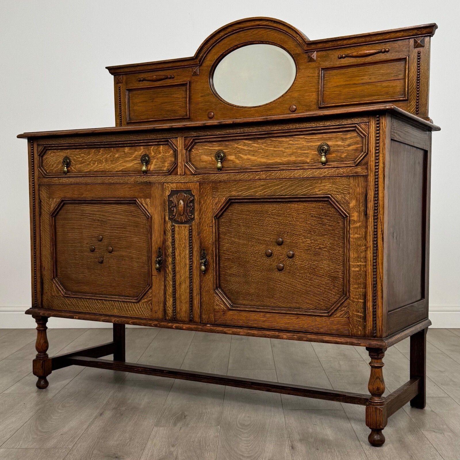Antique 20th Century Edwardian Sideboard In Golden Oak ( Af 5436 ) photo for sale