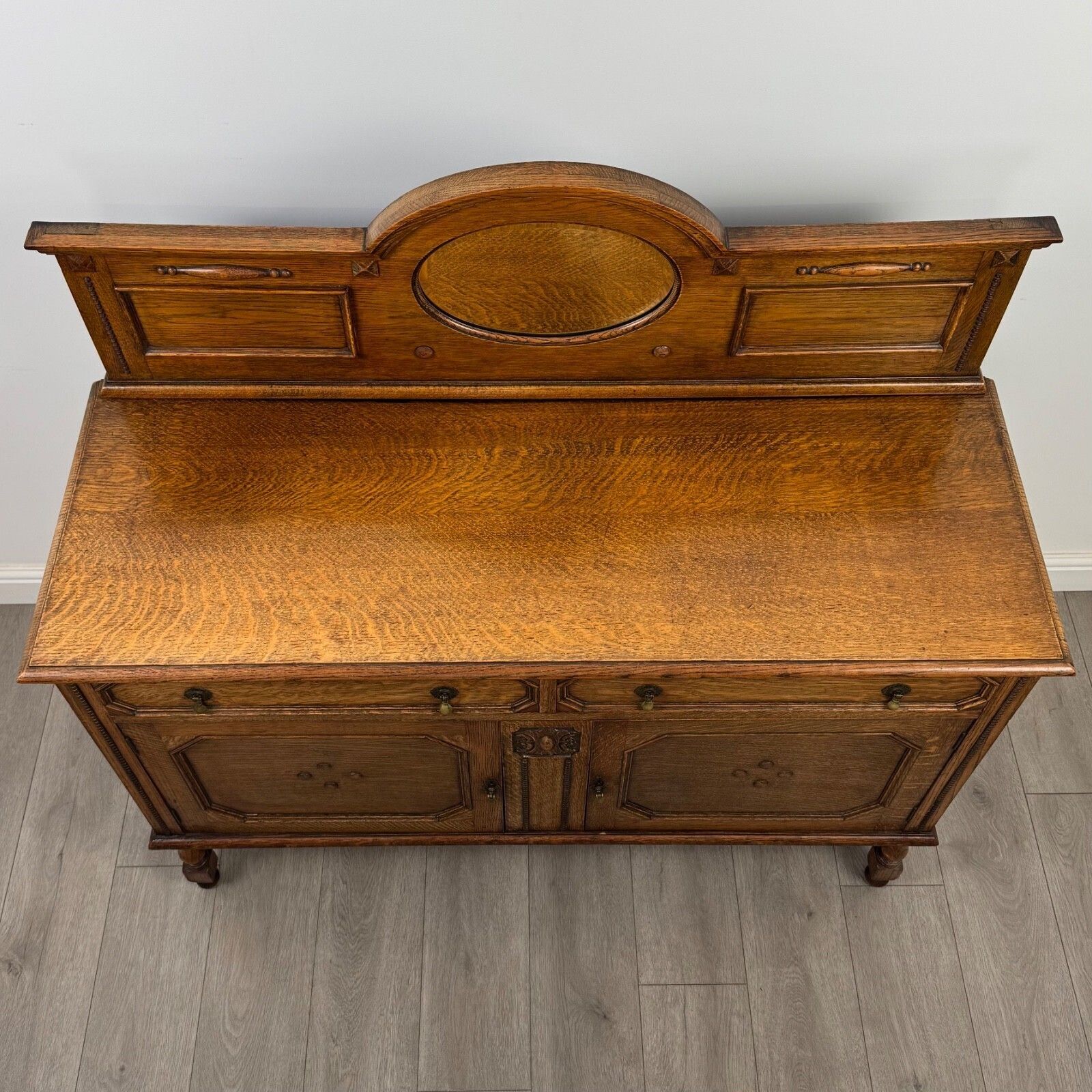 photo for sale Antique 20th Century Edwardian Sideboard In Golden Oak ( Af 5436 )