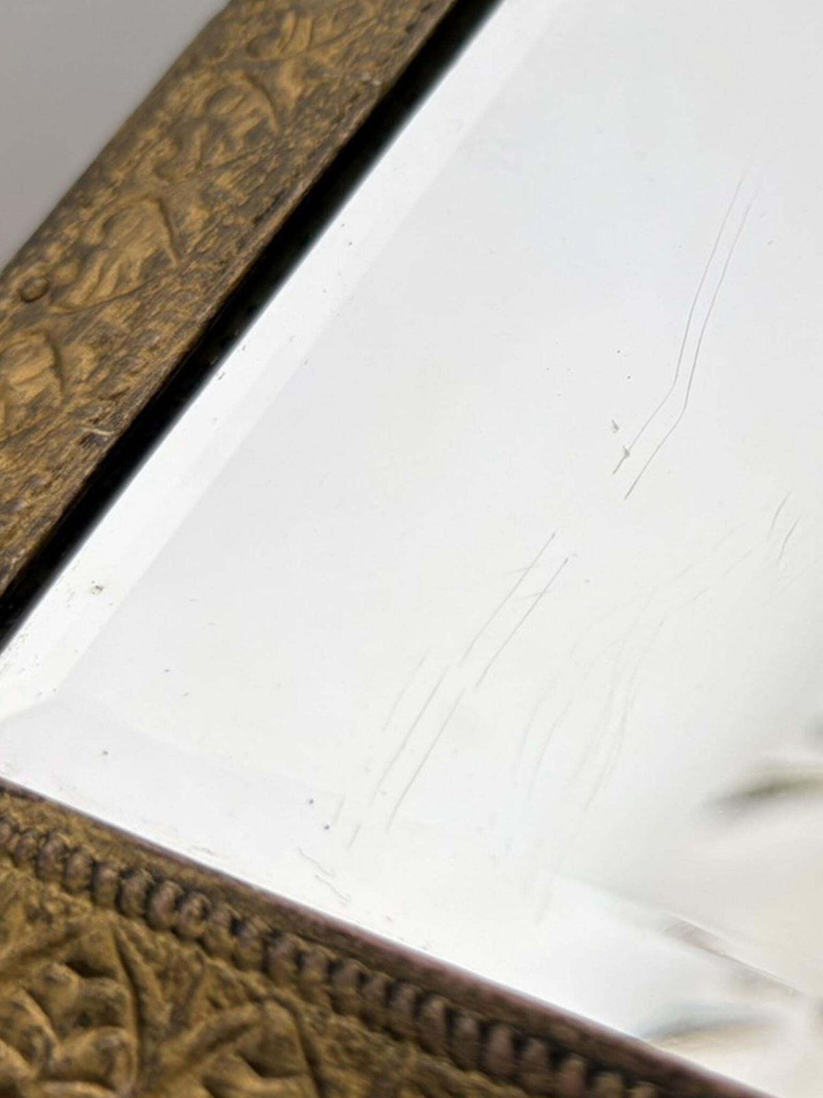 Home Decor Letter Holder, Gilded Mirror, France, 1970 photo