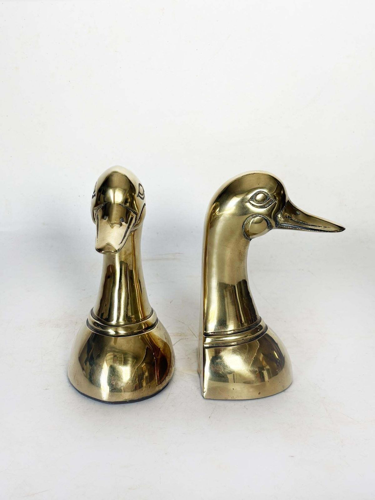 Pair Of Bookends In The Shape Of A Gilded Brass Duck Sculpture, France, 1970 photo for sale
