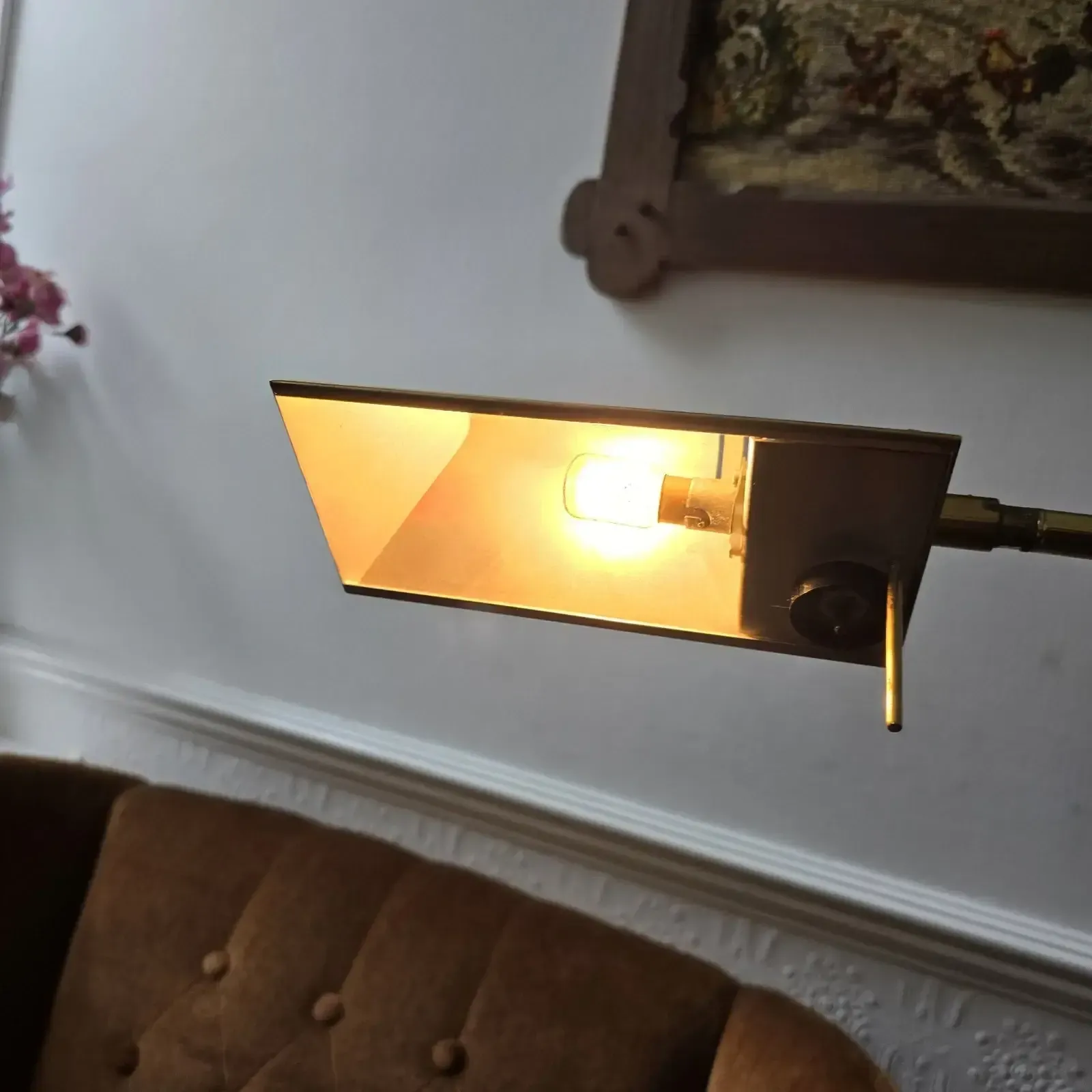 Vintage Dutch Floor Lamp Library Reading Pharmacy Brass Telescopic Adjustab Rare photo Lighting