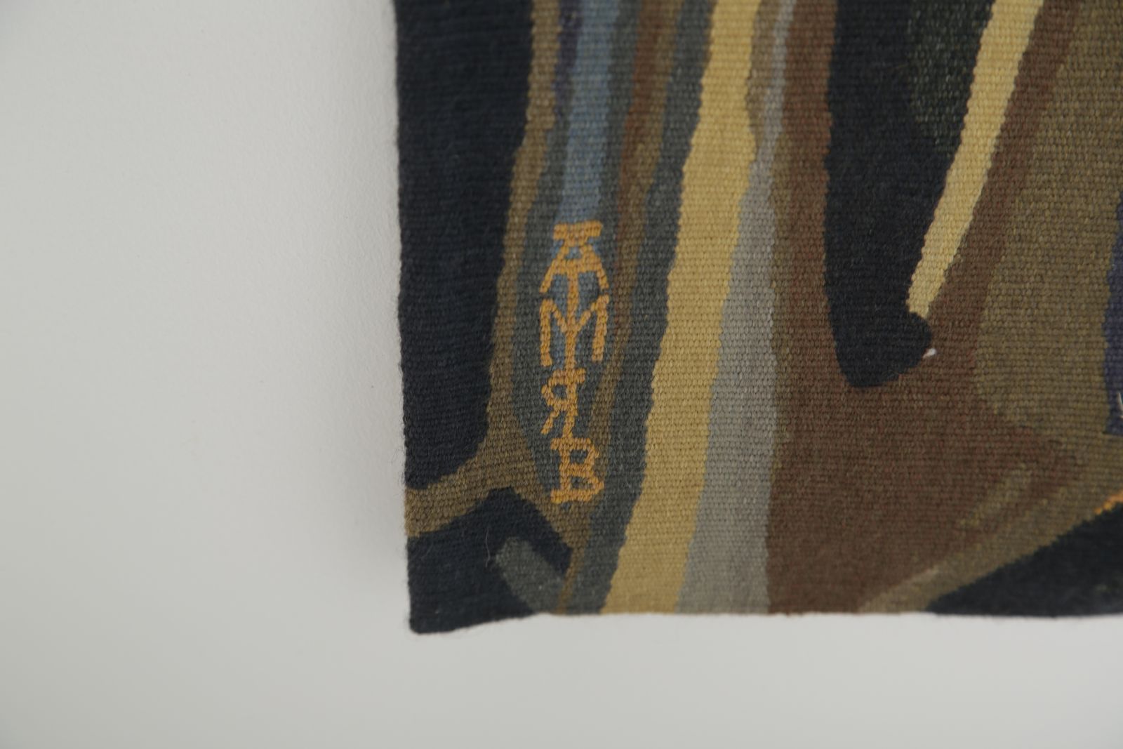 Belgian Mid Century Hand Woven Tapestry 'Le  Heron' By Mary Dambiermont, Signed. photo vintage