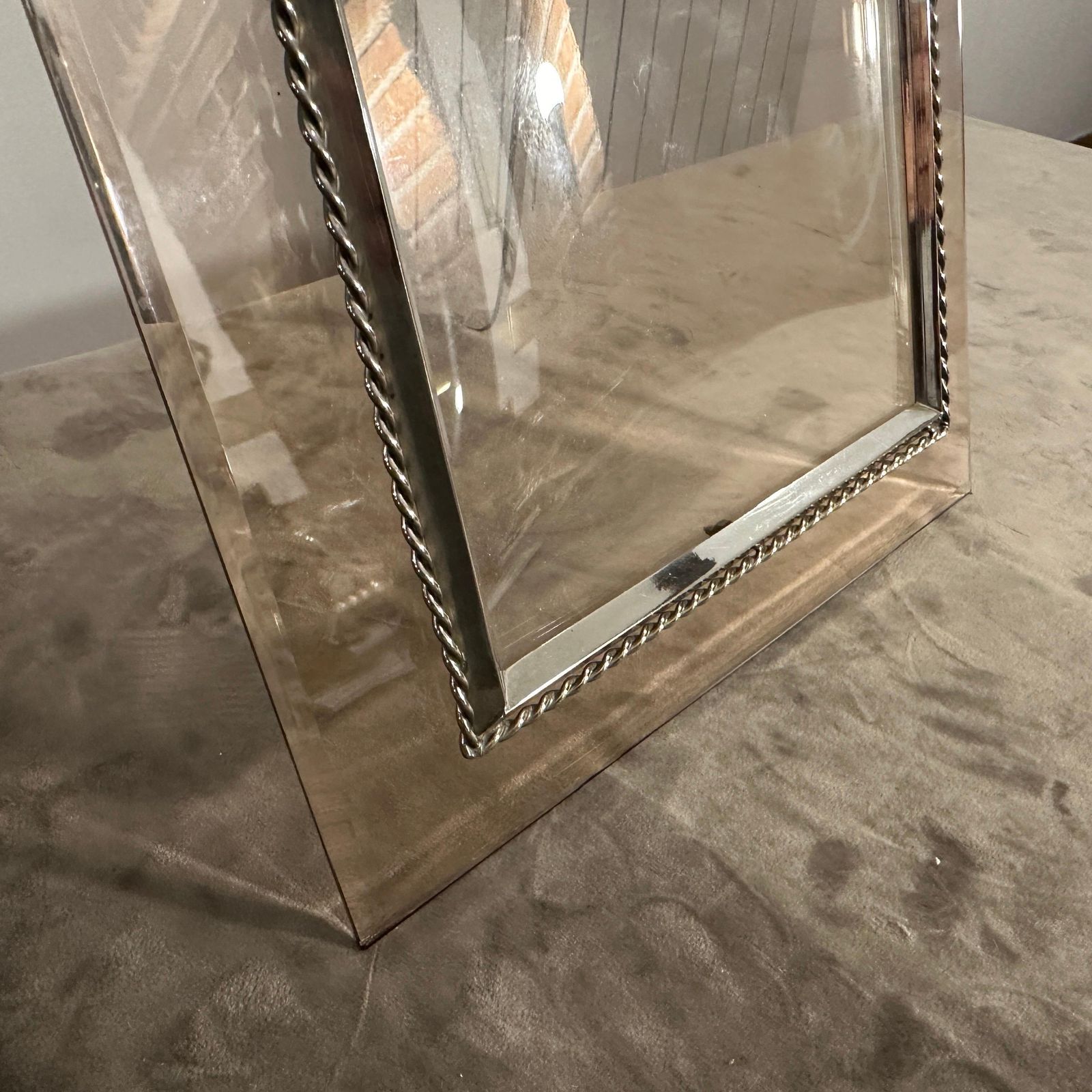 Home Decor 1960s High Quality Mid Century Modern Smoked Glass Italian Picture Frame photo