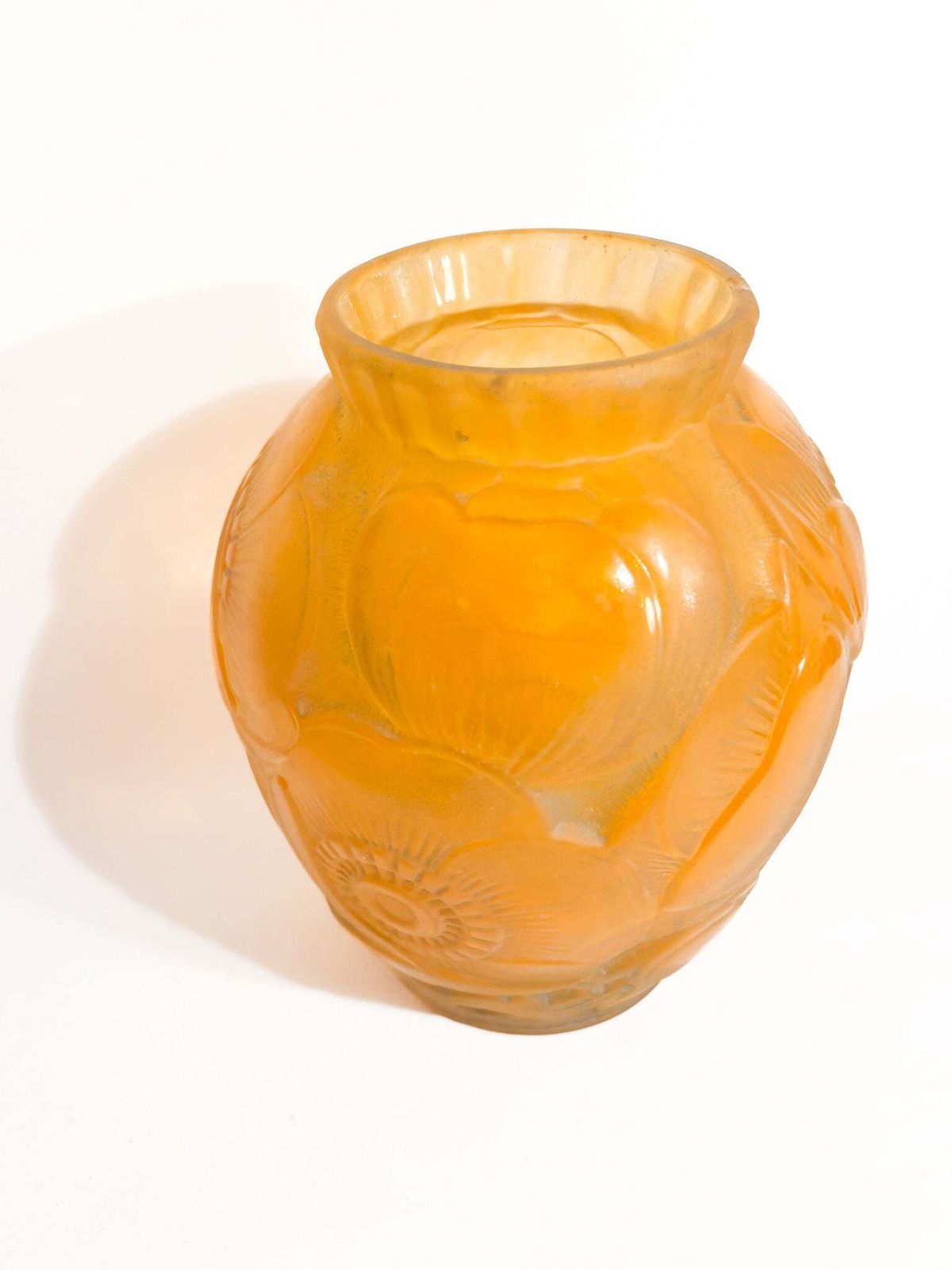 Art Deco Vase In French Glass Paste By Pierre D'avesn, 1930s photo furniture