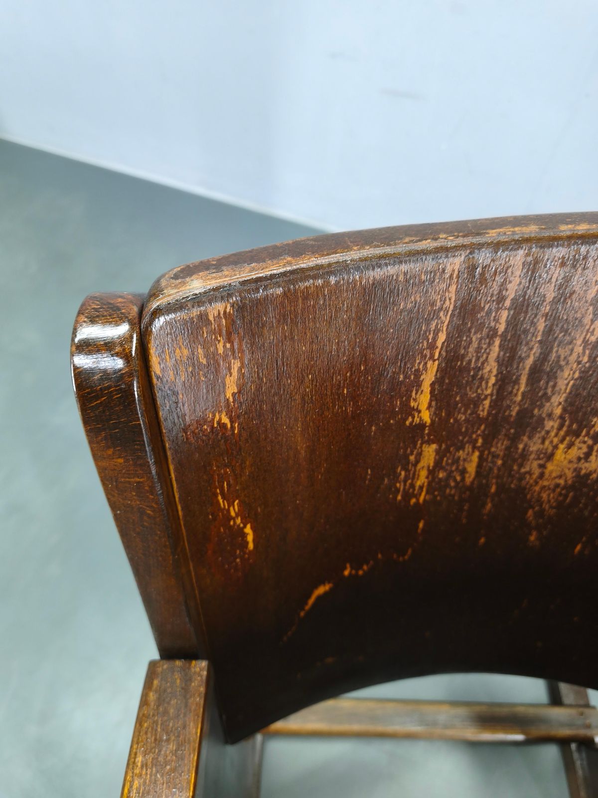 photo for sale 1940s Thonet Style Cinema Chair, Beech Wood Folding Seat