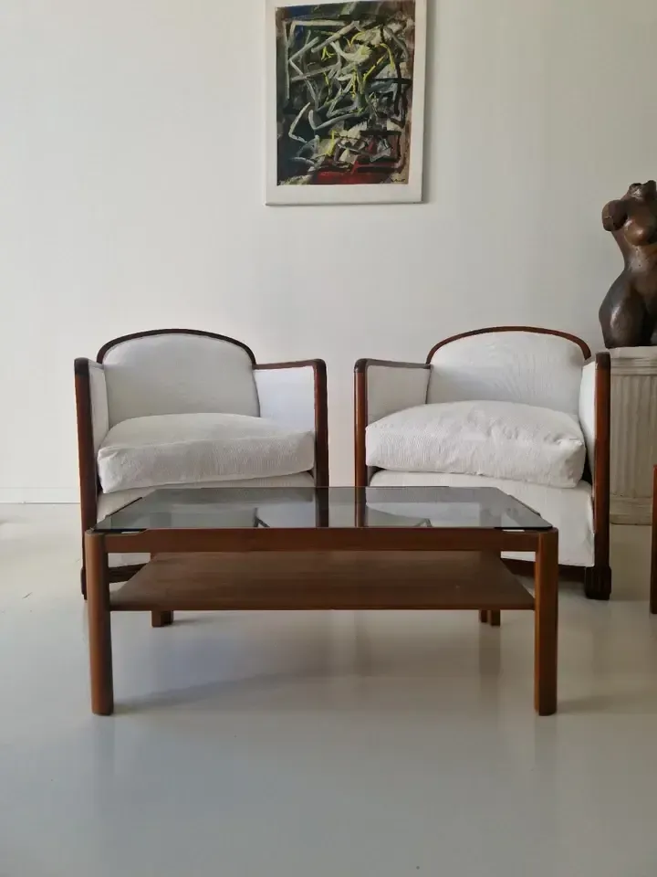 photo furniture Vintage Mid Century Coffee Table Myer Teak And Smoke Glass