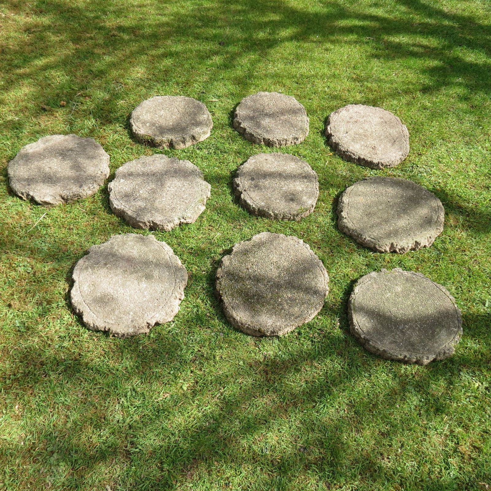 Set Of 10 Stepping Stone Concrete Wooden Form 1970s photo furniture