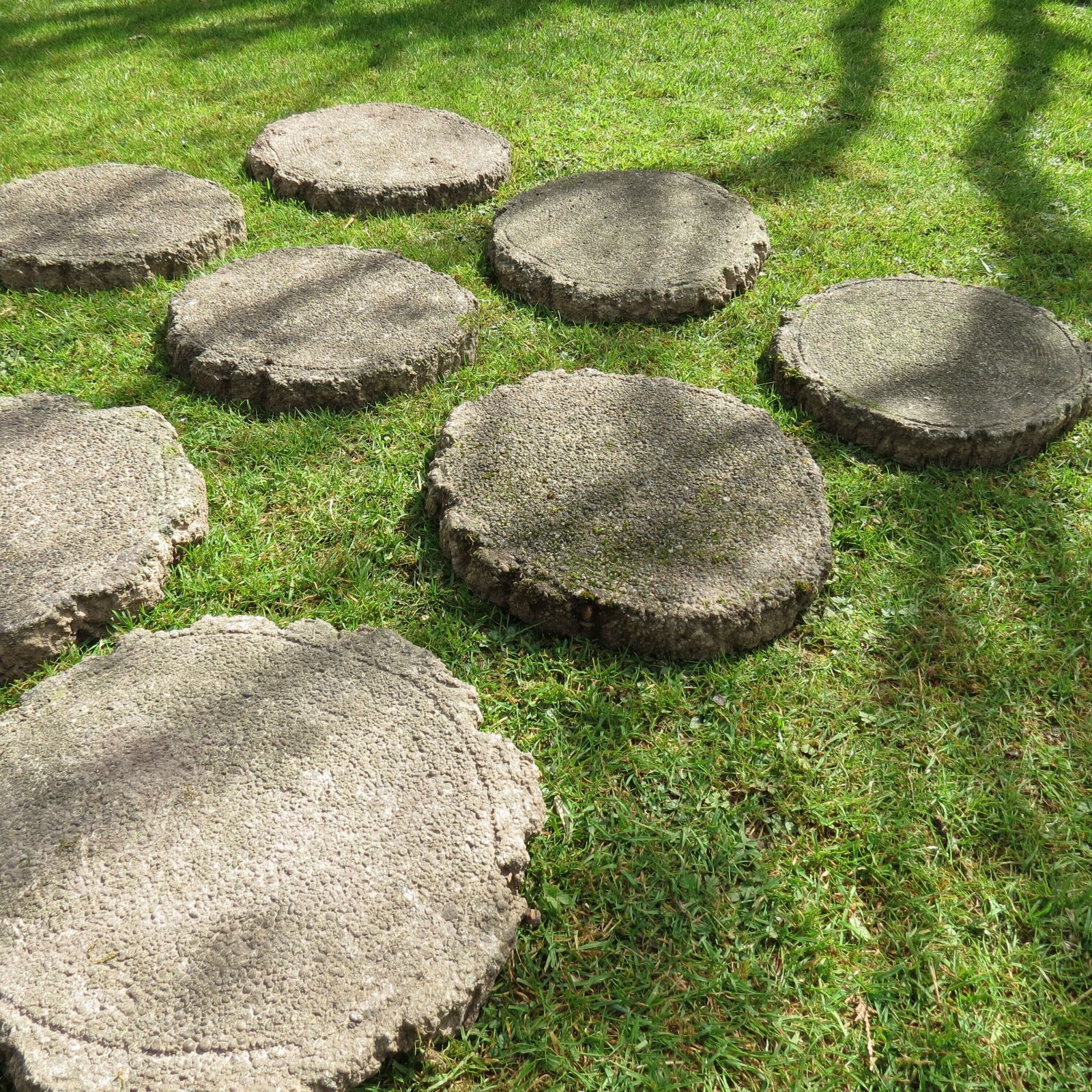 Set Of 10 Stepping Stone Concrete Wooden Form 1970s photo for sale