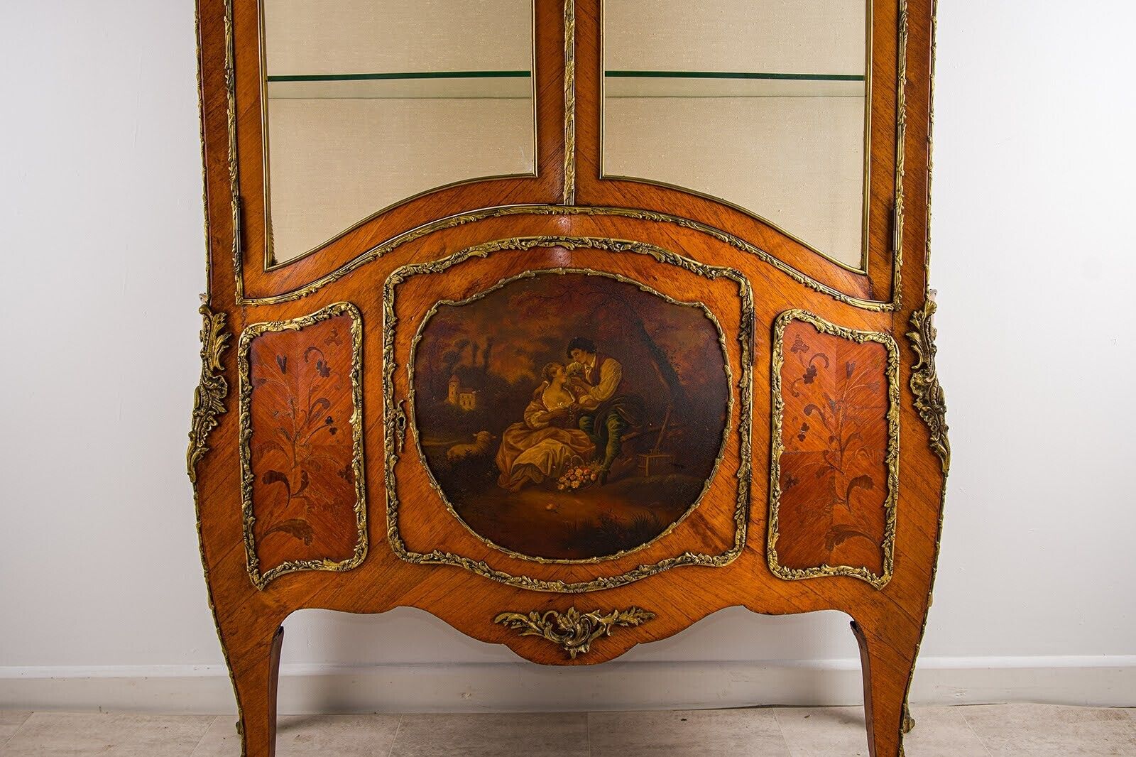 Antique French Kingwood Vernis Martin Vitrine Cabinet With Ormolu Mounts C.1880 photo 2950.0