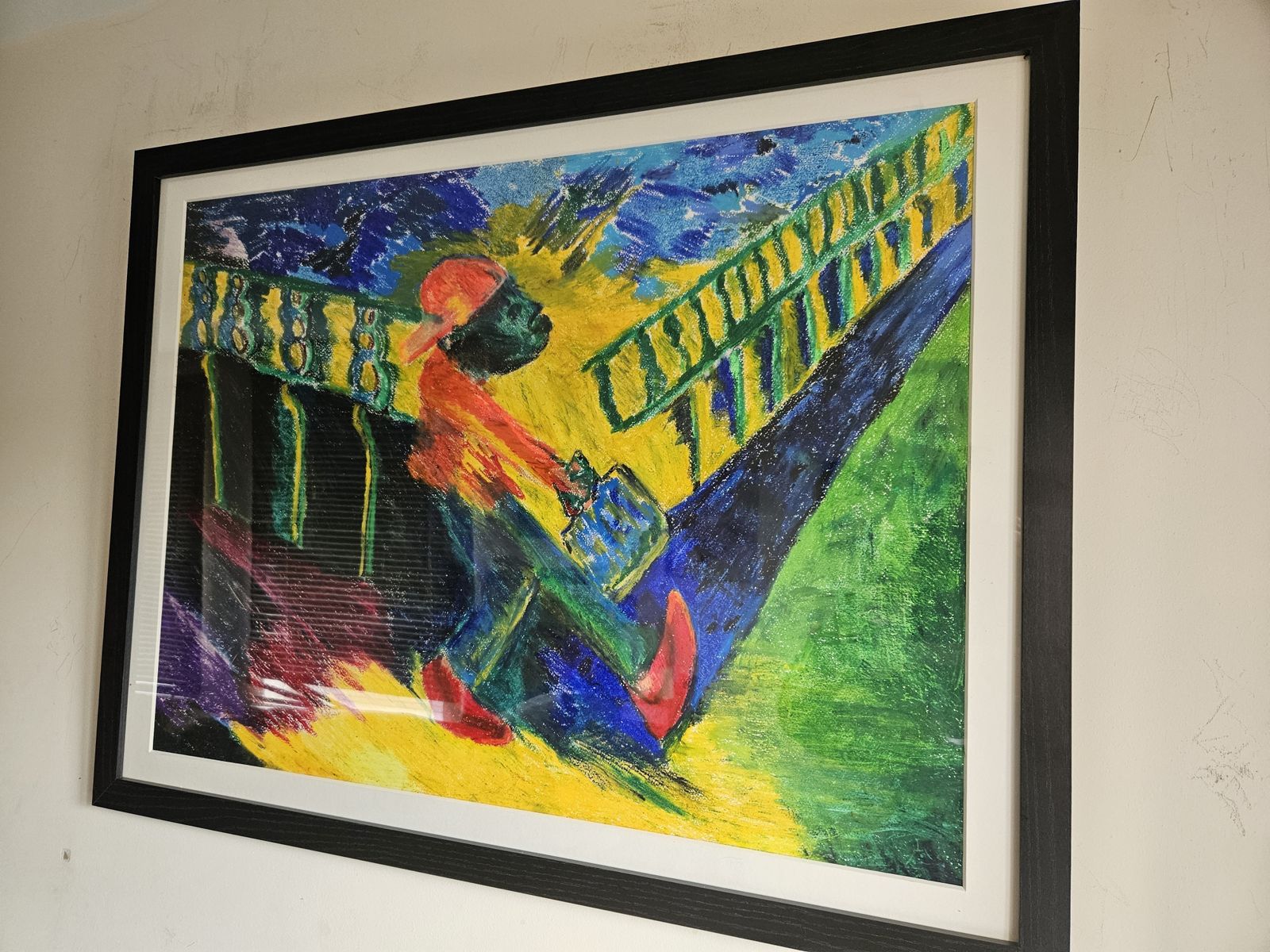 Oil Pastel Art Multicoloured  Punk Rock Abstract Theme 21st Century Art photo furniture