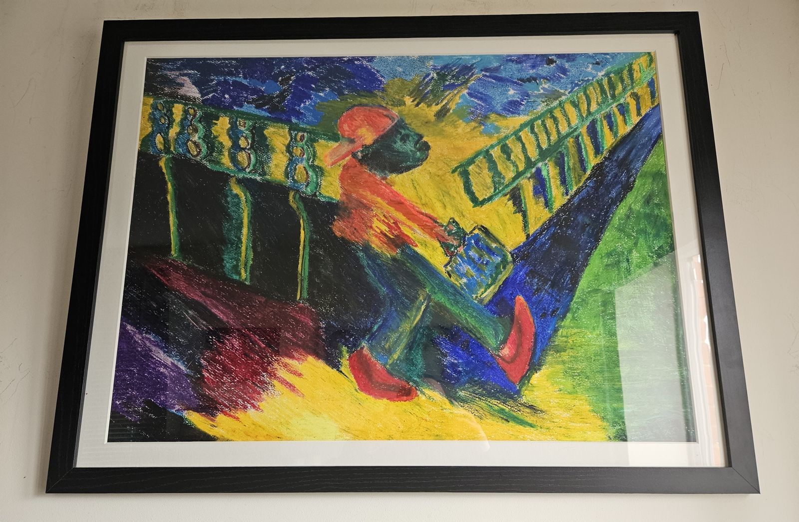 Oil Pastel Art Multicoloured  Punk Rock Abstract Theme 21st Century Art photo 95.0