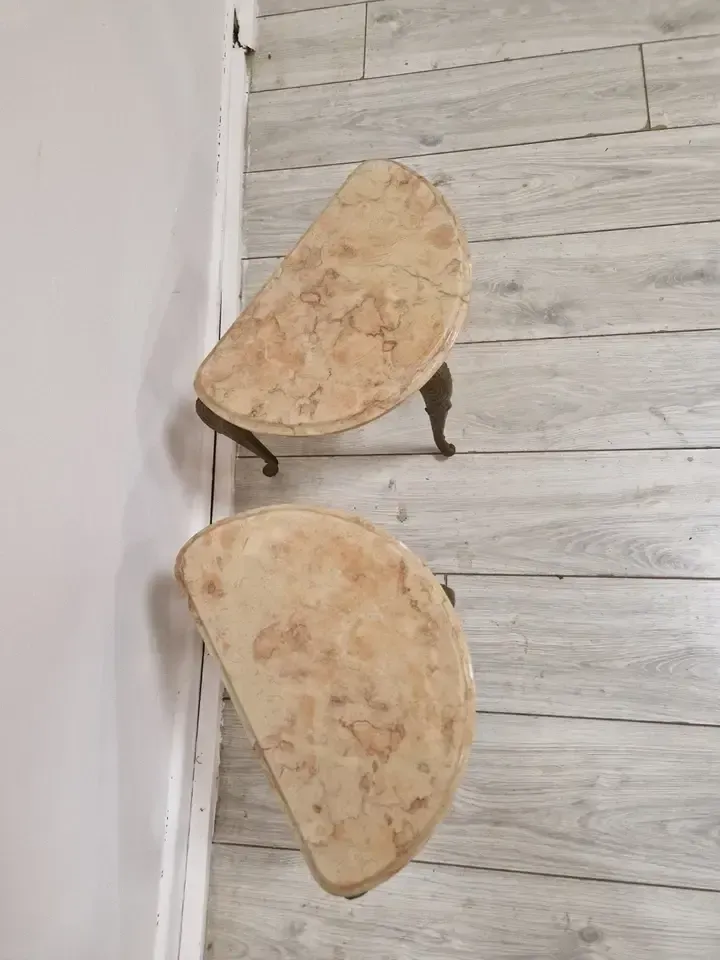 Antique French Bedside Tables With Marble Top photo furniture