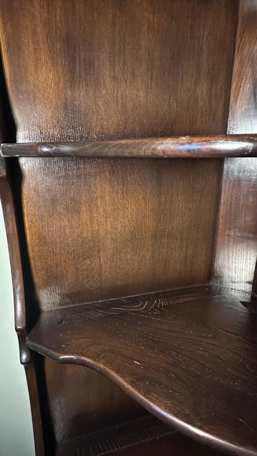 Vintage Ercol Corner Cabinet Solid Elm Blue Label 1954/1976 Luciano Ercolani Furniture photo for sale