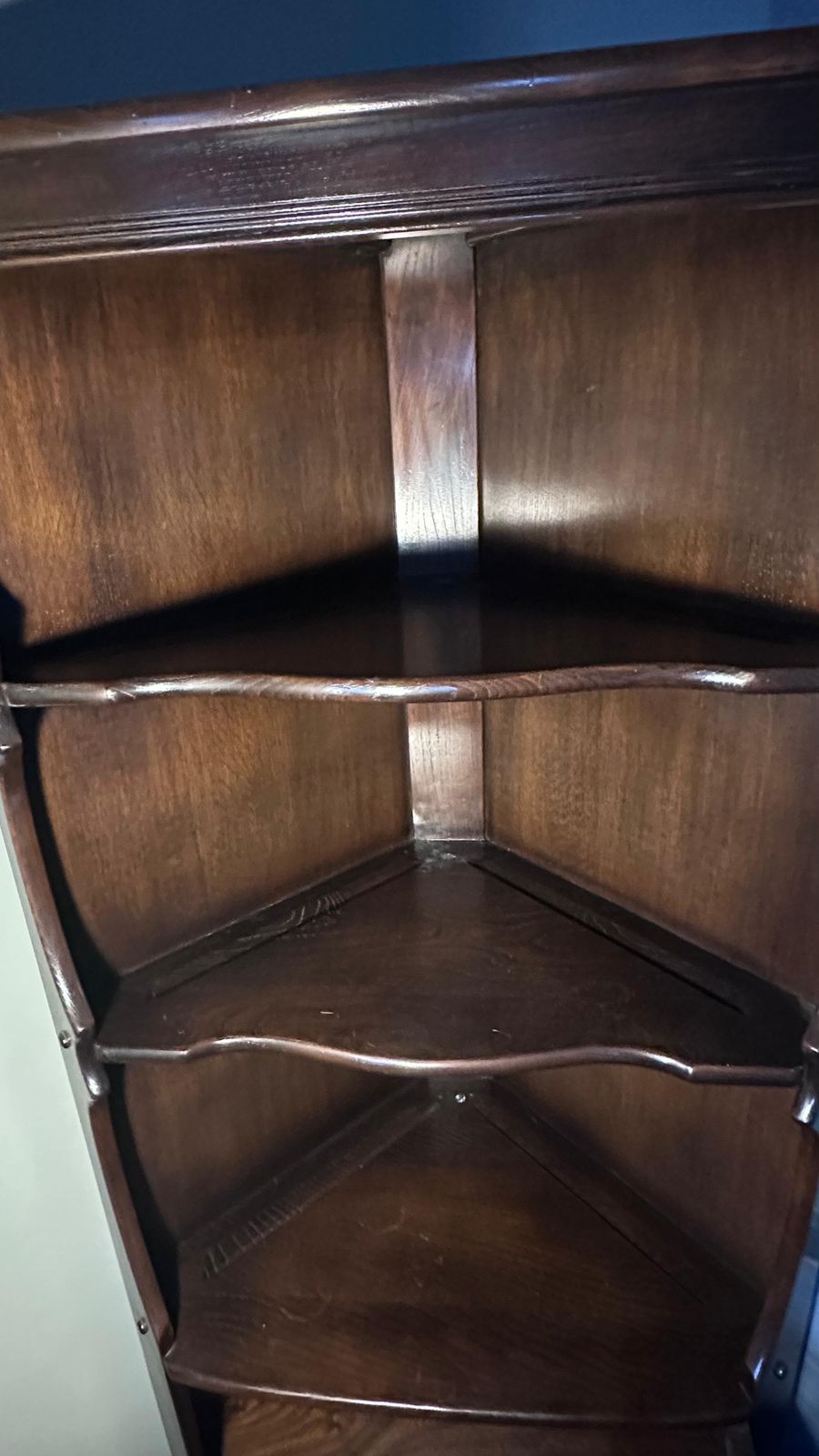 Vintage Ercol Corner Cabinet Solid Elm Blue Label 1954/1976 Luciano Ercolani Furniture photo 119.0