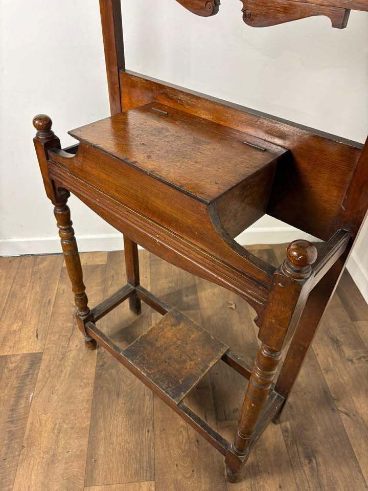 photo furniture Vintage Oak Hall Coat Stand, Early 20th Century