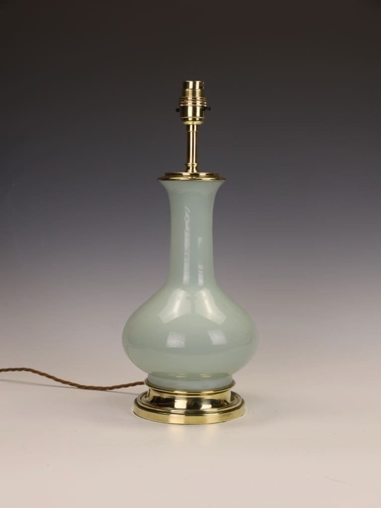 A Superb 19th Century French Celadon Porcelain Table Lamp photo furniture
