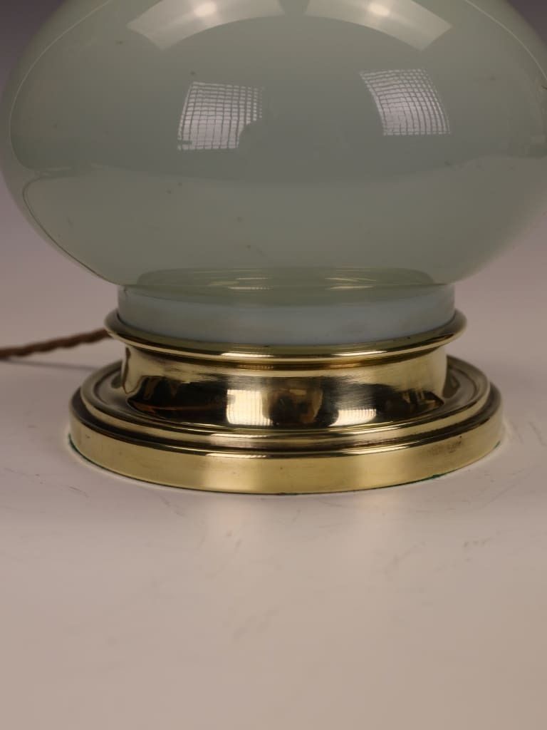A Superb 19th Century French Celadon Porcelain Table Lamp photo vinterior