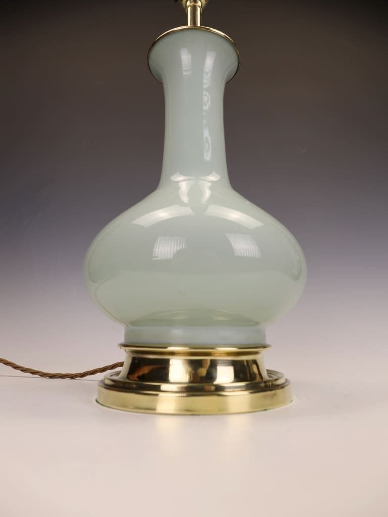 A Superb 19th Century French Celadon Porcelain Table Lamp photo buy