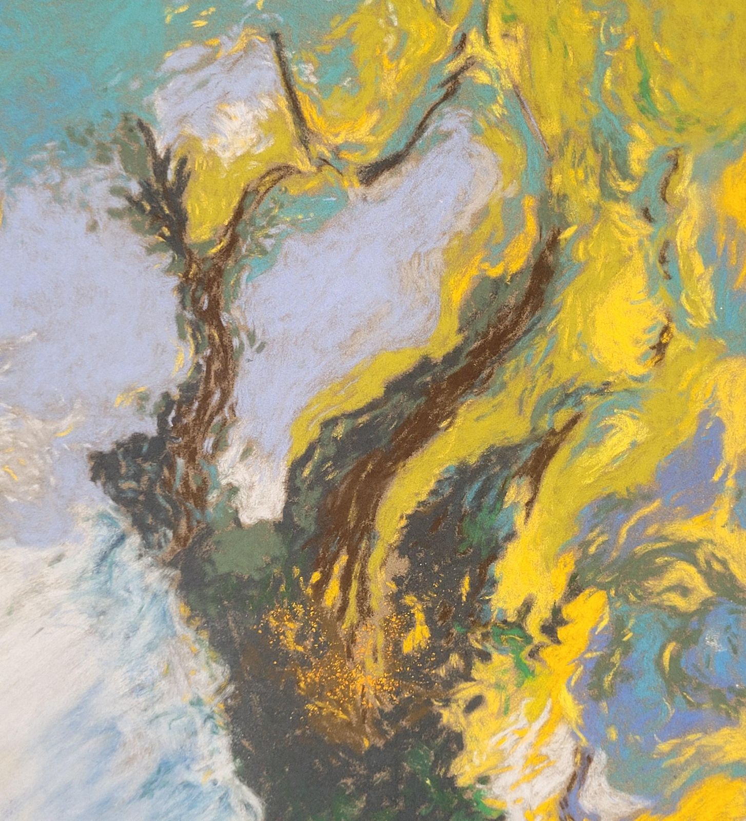 Francis Besson Olive Trees In Mid Summer Provence. Pastel On Paper. 2022 photo vinterior