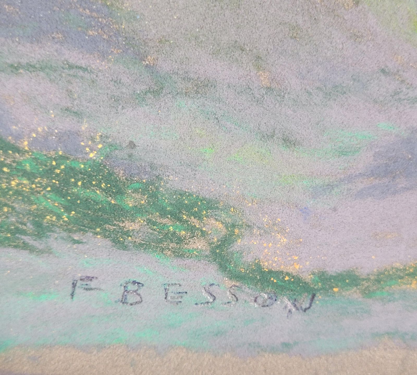 photo furniture Francis Besson Olive Trees In Mid Summer Provence. Pastel On Paper. 2022