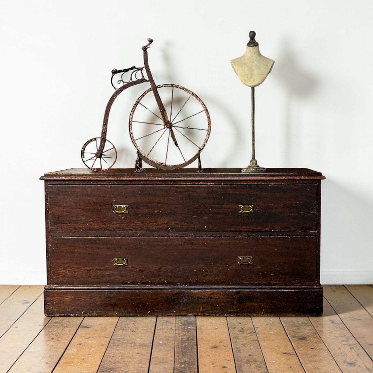 Large Antique Haberdashery Shop Counter Drawers