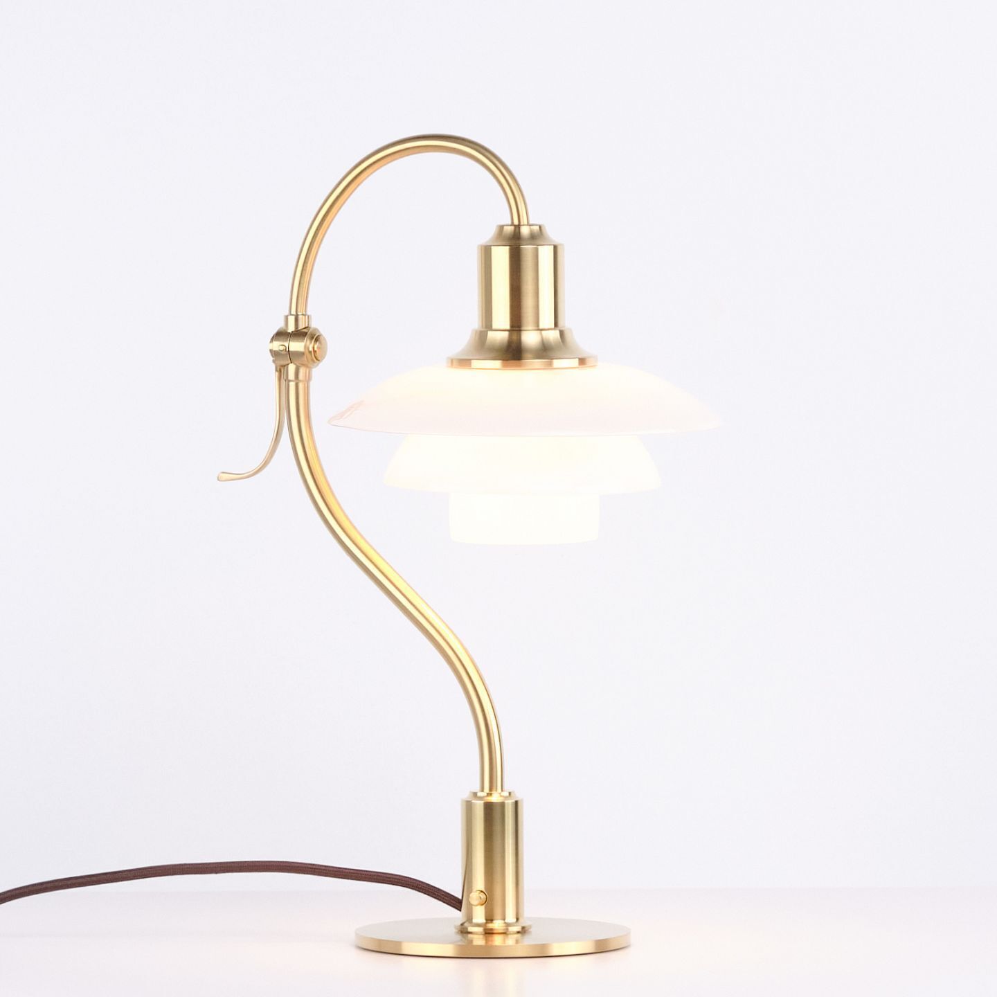 Poul Henningsen Table Lamp Ph 2/2 “The Question Mark” Limited Edition By Louis Poulsen.