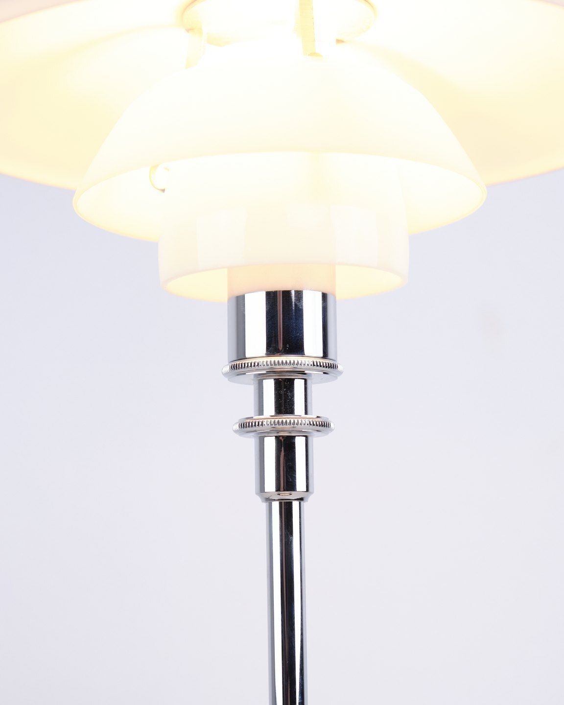 Poul Henningsen Table Lamp Model Ph 2/1 In Chrome For Louis Poulsen. photo for sale