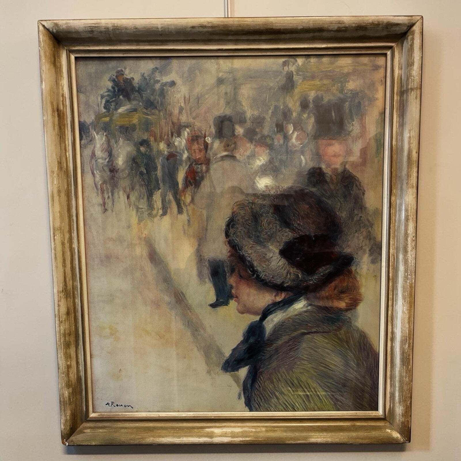 After Renoir. Oil On Canvas " Luncheon On The Boating Park " 71 X 61 Cms.